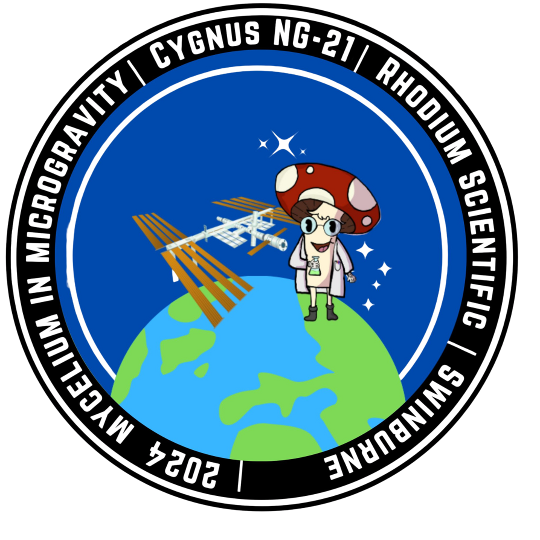 Cartoon character on Earth with space station.