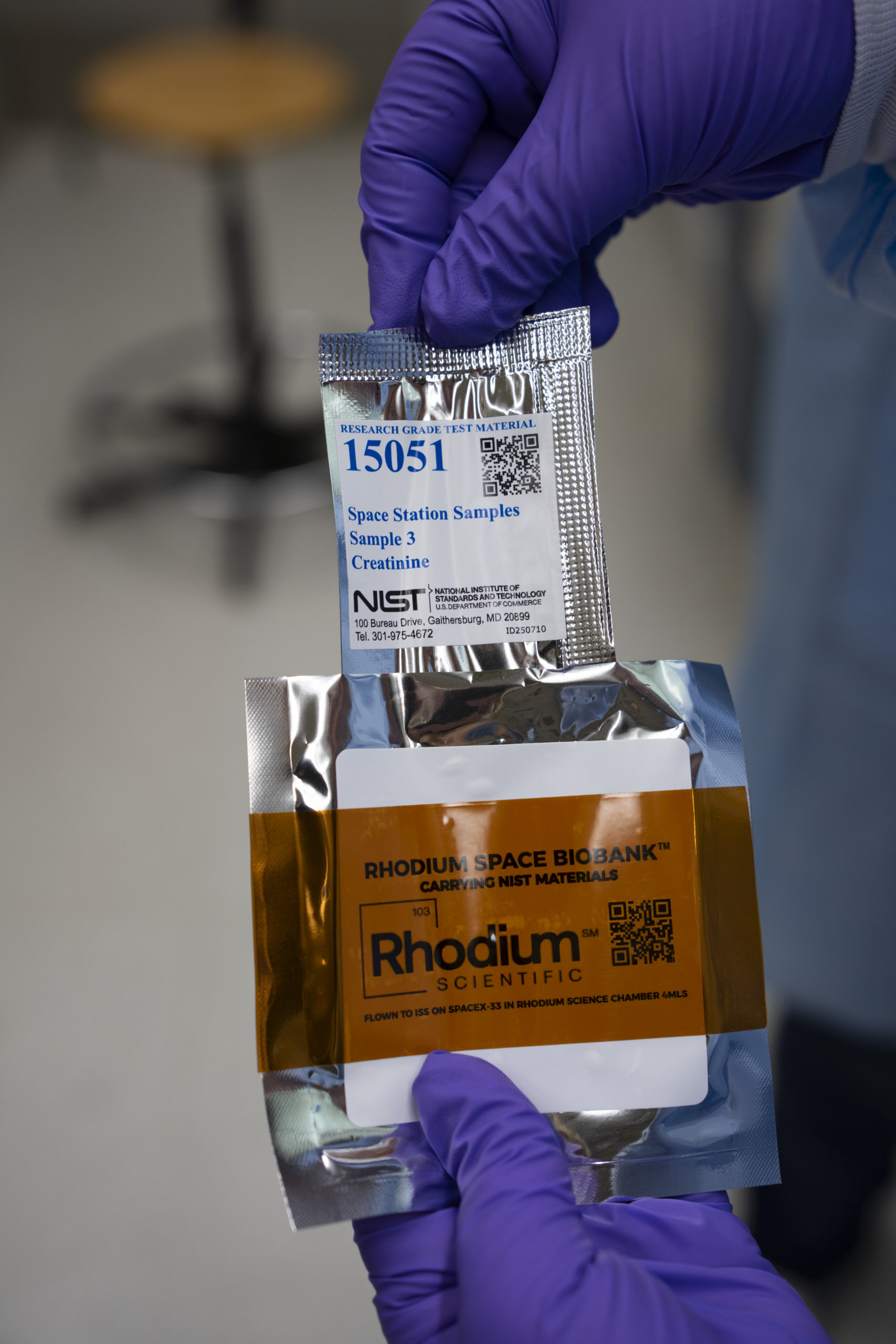 The Rhodium Space Biobank hosts space-flown NIST research materials for scientific use